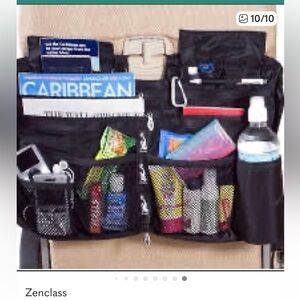 Zenclass Nirvana Seat Back Organizer Bag for Travel - Black
